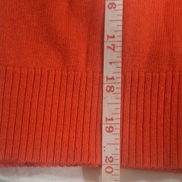 NEW.New York & Company Women's Orange Ruffled Cardigan Size S - Picture 9 of 9